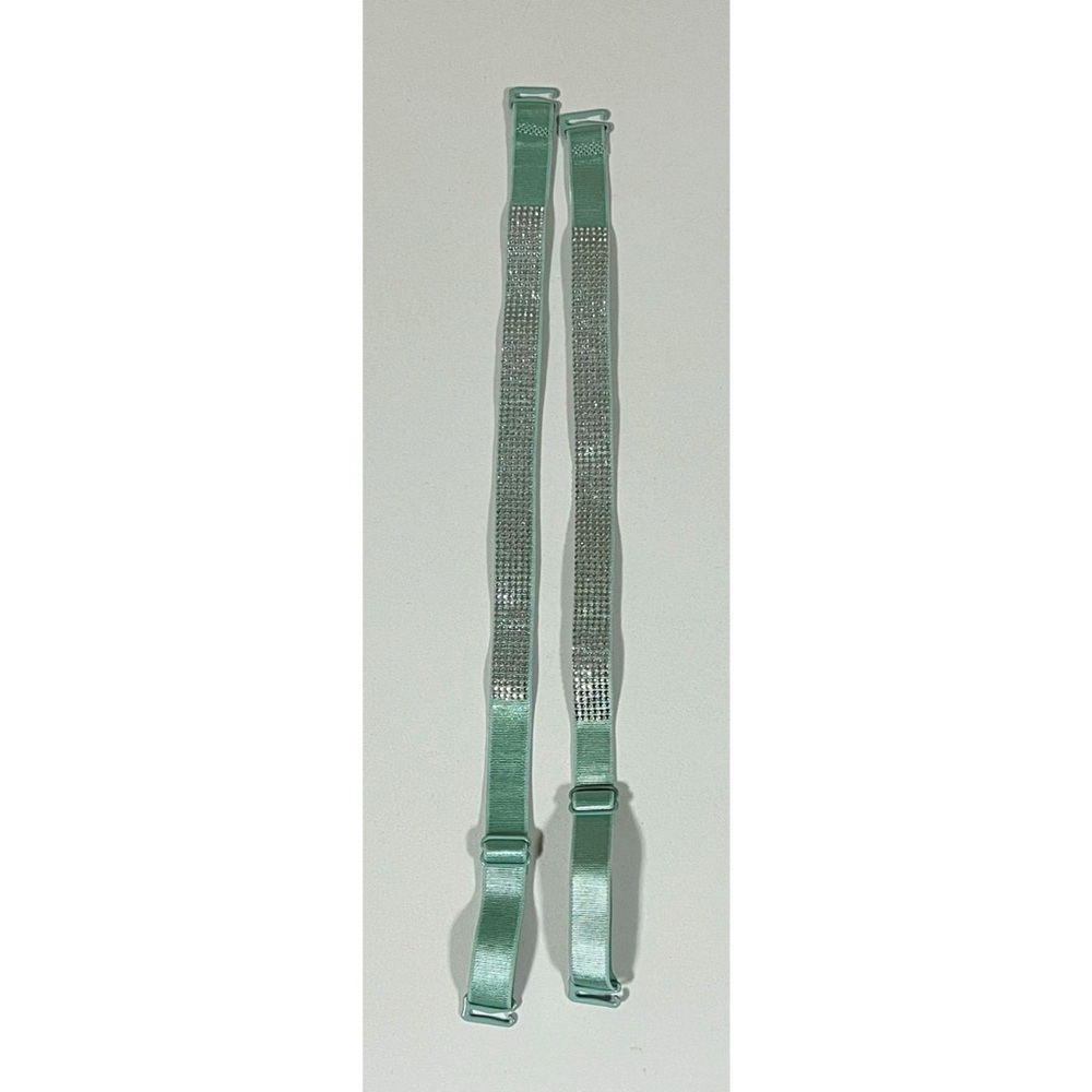 Blue Diamond Bra Straps Hosiery Lingerie Fashion Accessory Matching Pair Set 💎